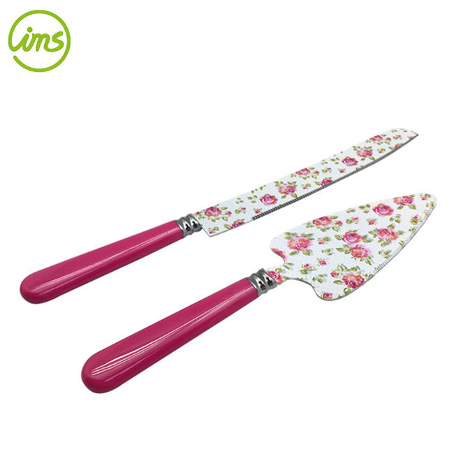 Cake Serving Set, Flowers Pattern